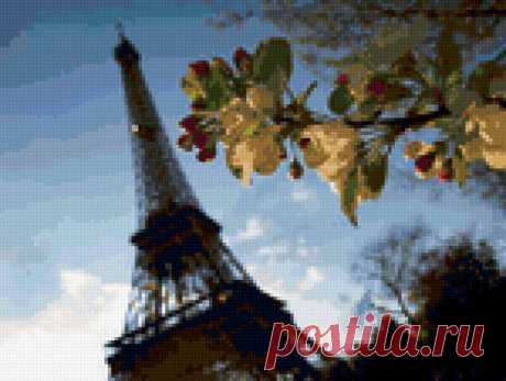 Схема вышивки «Париж. Весна» - Вышивка крестом
