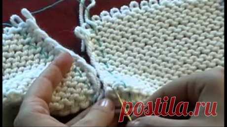 4. Трикотажные швы. Вертикальный трикотажный шов по изнаночной глади. Knitting seams #knitting