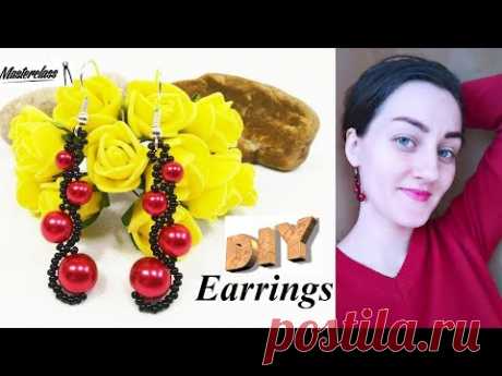 Серьги из Бисера и Бусин за 10 минут/Сережки мастер класс / Earrings Master Class!