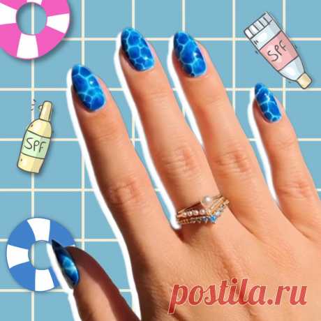 Pool water nails — новый тренд маникюра из ТикТока для тех, кто не поехал на море летом | theGirl