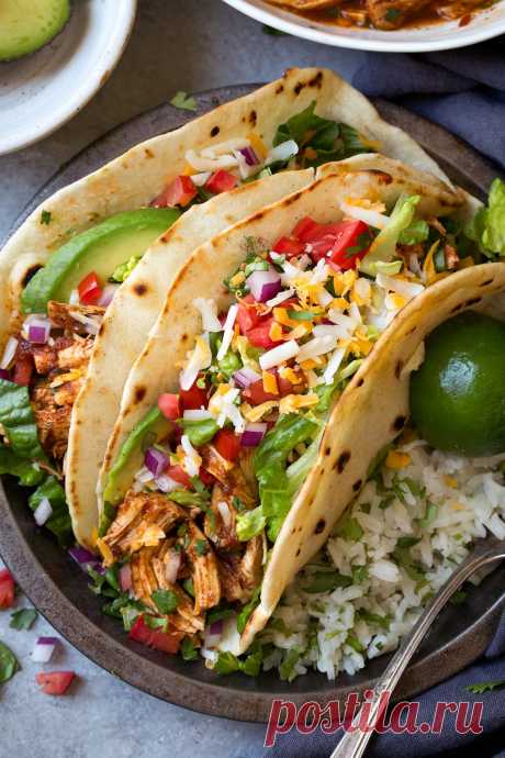 Salsa Chicken Tacos are one of the easiest dinners you can make and yet they are still perfectly flavorful and everyone will love them! A weeknight staple!
