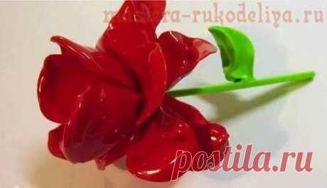 Видео мастер-класс: Розы из одноразовых пластиковых ложек