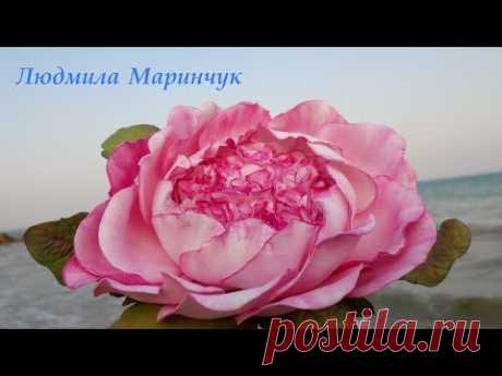 МК Пионовидная роза из иранского фоамирана! Rose from the Iranian fameirana!