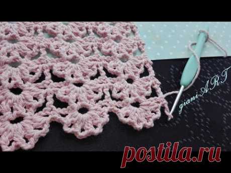 Crochet Lace Flower Pattern stitch Flower in the Box | Two Rows repeat