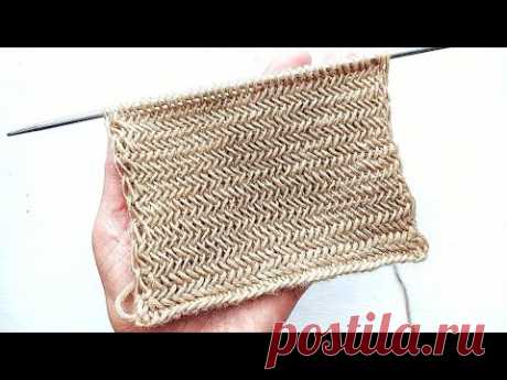 Плотный тканый узор Ёлочка для вязания жакетов, жилеток, варежек