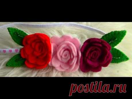 ROSA  de  FELTRO- PASSO A PASSO fabric flowers