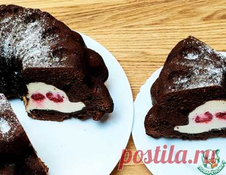Шоколадный кекс с чизкейком внутри – кулинарный рецепт