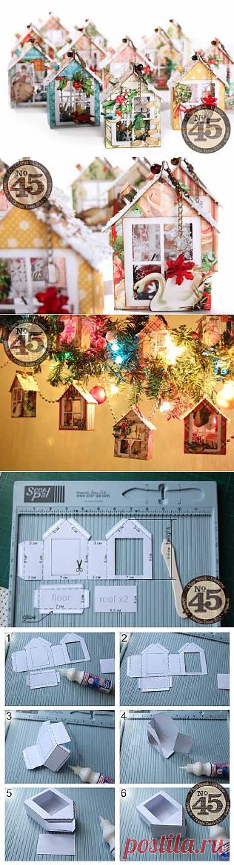 отпечатки (OTPECHATKI.COM.UA): Новогодние украшение. 12 домиков (12 Days of Christmas. Twelve houses in a box)