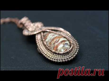 Handmade wire jewelry. Wire wrapped pendant