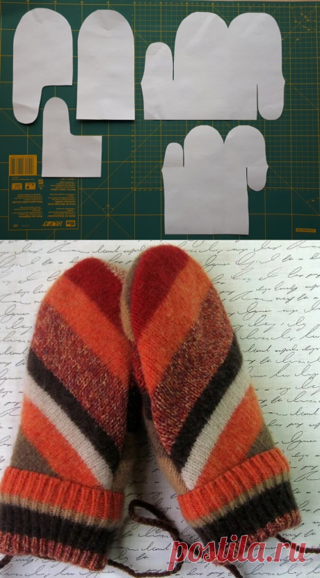 Как сшить зимние теплые рукавички из одной детали. Быстро и просто | Живые вещи | Яндекс Дзен