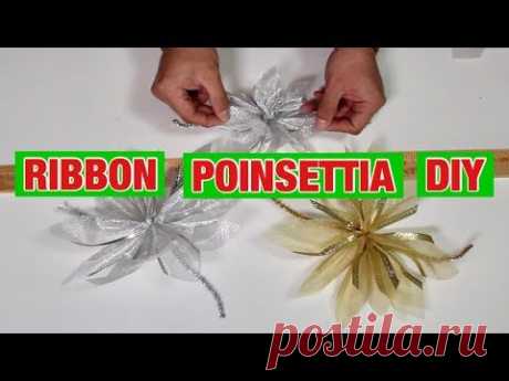 How to make a deco mesh ruffle ice skate wreath perfect for winterHow to make poof wreath with curls and three large bows made 3 different waysChristmas DIY / Dollar Tree  Ribbon Poinsettias  / Budget Christmas Decor