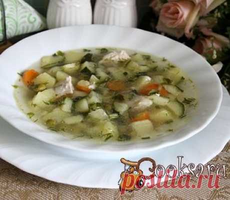 Куриный суп с цукини и зеленым горошком фото рецепт приготовления