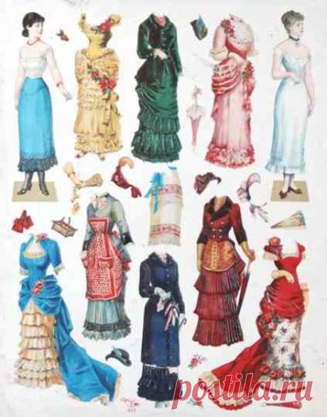 Antique German Paper Doll - Винтаж - Бумажные куклы - Каталог статей - Бумажные куколки