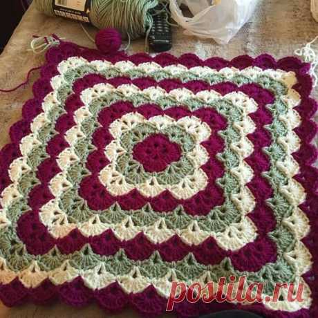 Pattern Crochet Shell Blanket - CRAFTS LOVED