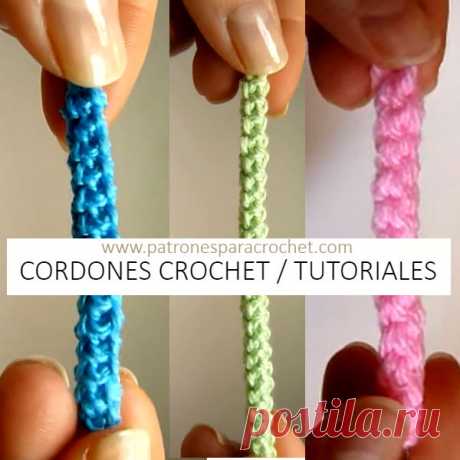 Cómo tejer cordones crochet / 3 Tutoriales | Patrones para Crochet