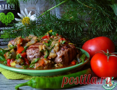 Салат-мангал с люля-кебаб из баранины – кулинарный рецепт