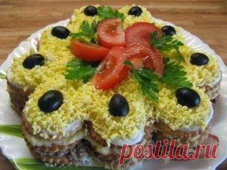 шеф-повар Одноклассники: Салат - торт из крекеров