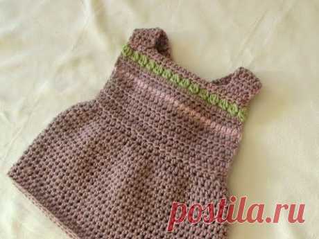 How to crochet a pretty pinafore dress - any size (baby to adult)