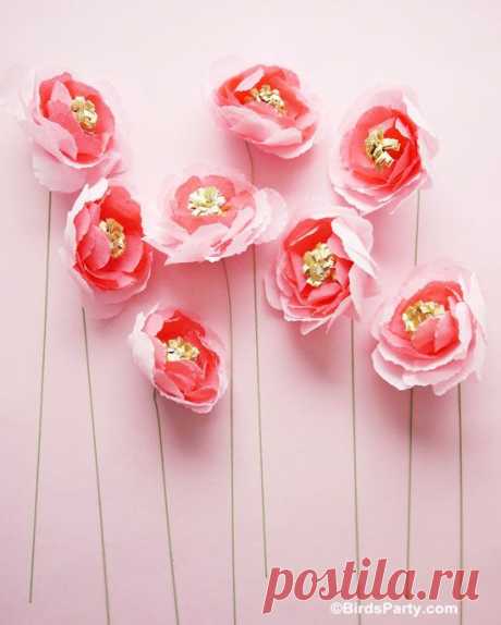 Красивые цветы из бумаги инструкция с пошаговыми фото