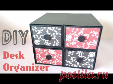 DIY Desk Organizer | Drawers | By Srushti Patil - YouTube