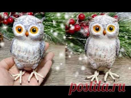 Как сделать СОВУ своими руками БЫСТРО и ПРОСТО.Поделки.Craft.OWL.DIY.