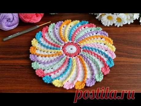 Perfect 😇 crochet motif supla. 3D Super eye catching crochet knit. Everyone who saw it liked it