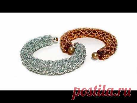 Tutorial: beads style №2 for pandora bracelet / Жгут из бисера для пандоры