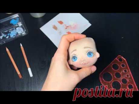Парик для куклы| прическа кукле| doll wigРисую лицо текстильной куле | Draw the face of a textile doll