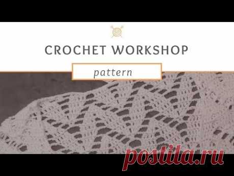 CROCHET PATTERN! Узор "Зигзаг" крючком видео и схема для начинающих