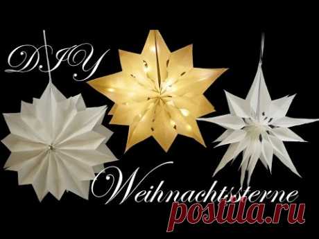 Weihnachtssterne aus Brottüten | Leuchtsterne | Papiersterne basteln