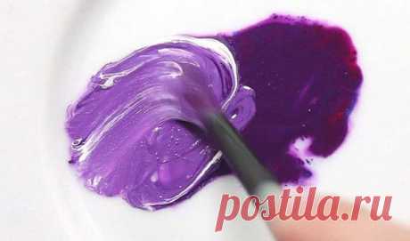 Как получить фиолетовый цвет при смешивании красок | В мире краски