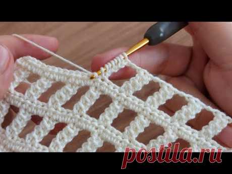 CROCHET KROŞE KNİTTNG RECTANGULAR SHAWN. YAPIMI KOLAY ŞAHANE ŞAL ÖRGÜ MODELİ..