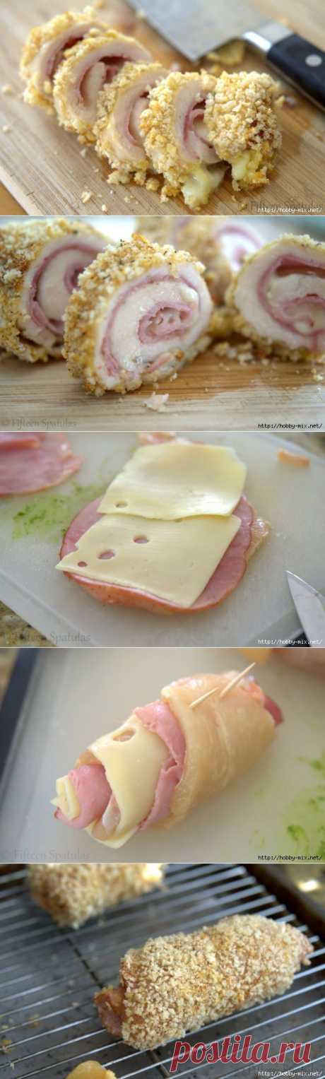 Куриные рулетики Cordon Bleu.