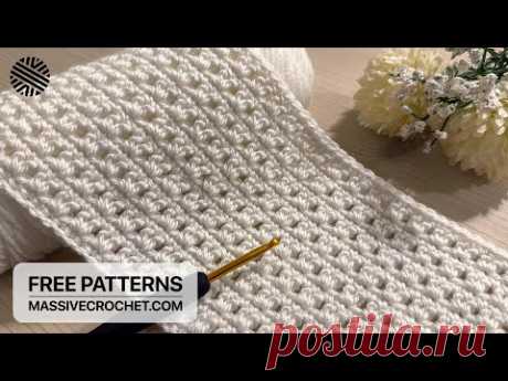 SUPER EASY Crochet Pattern for Beginners! ✅ FABULOUS Crochet Stitch for Blankets and Scarves