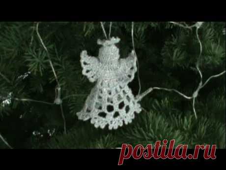 1 DE 2 COMO TEJER ANGEL NAVIDEÑO GANCHILLO CROCHET - YouTube