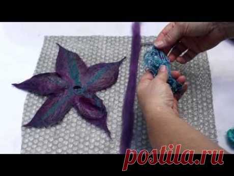 ▶ Create a Felt Flower - YouTube