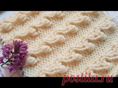 Вяжем супер эффектные вертикальные дорожки❤ knitting pattern.