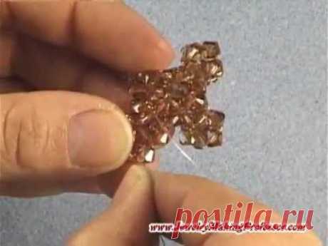 ▶ Beading Video | How To Make a Beaded Crystal Cross - YouTube