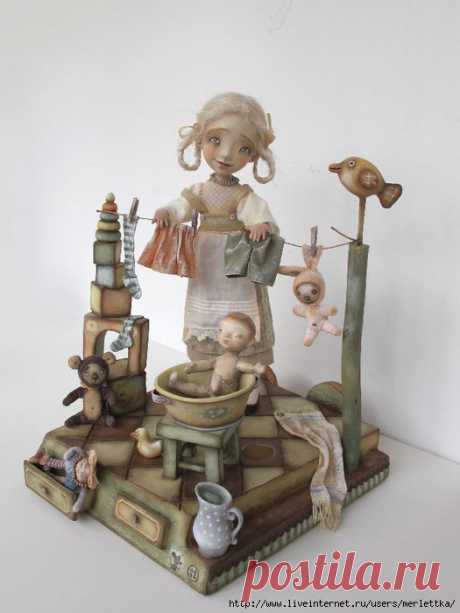Паперклэй (пластика) - как создать куклу - МК от Анны Зуевой.