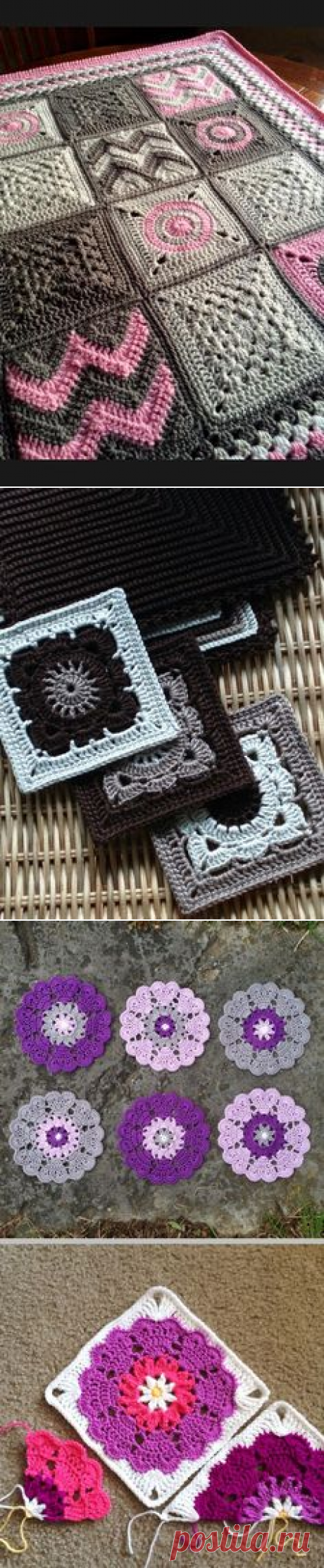 Free Granny Square Baby Blanket Patterns - Craftsy | Crochet baby, Granny square blanket and Grey