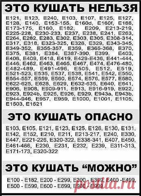 Опасные, нейтральные и безопасные добавки в готовых продуктах и полуфабрикатах | Хитрости жизни