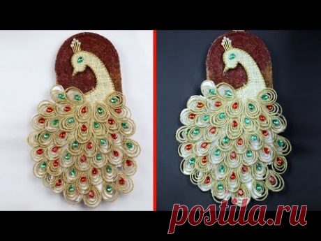 DIY Easy Jute Peacock Wall Hanging | DIY Wall Decor | Best Out of Waste Jute