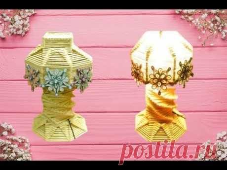 How to make Easily a Popsicle Stick Lamp || Lamp Shade || Table Lamp