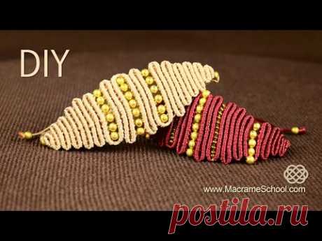 Snaky Macramé Eye Bracelet Tutorial ◀▶ - YouTube