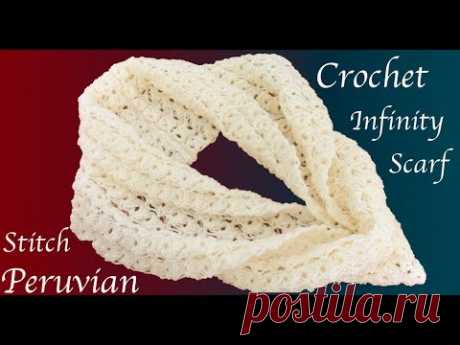 Bufanda a Crochet Punto Peruano tejido tallermanualperu