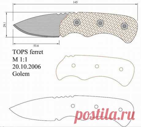 Эскизы и размеры для самостоятельного изготовления ножей