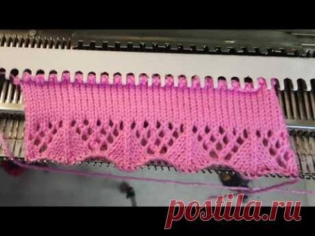 Single border design in knitting machine #7 (निटिंग मशीन में सिंगल बोडर डिजाइन #7)