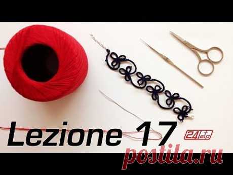 Chiacchierino Ad Ago - 17˚ Lezione Bracciale Collarino Con Perline Bijoux Tutorial Come Fare Tatting - YouTube