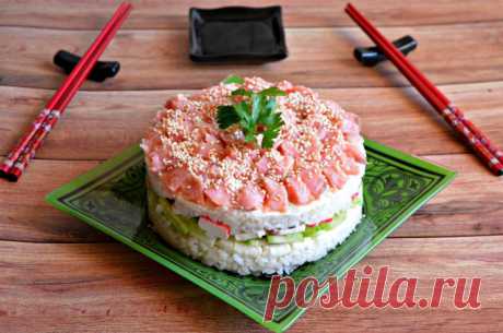Суши торт салат рецепт с фото пошагово и видео - 1000.menu