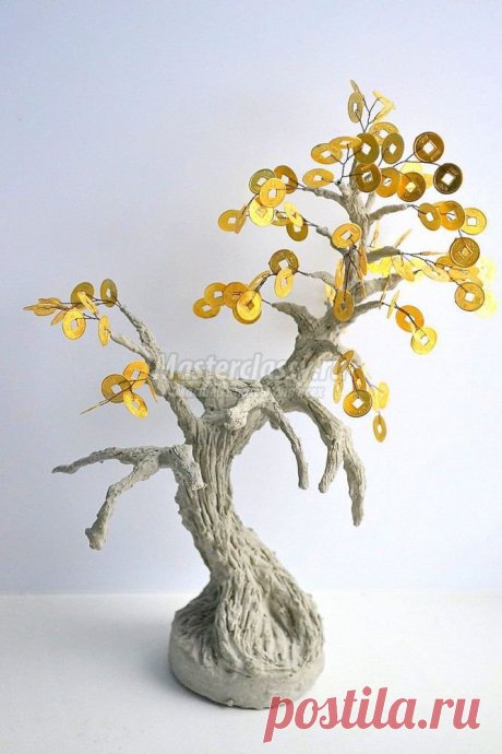Денежное дерево из декоративных монет: мастер-класс с пошаговыми фото